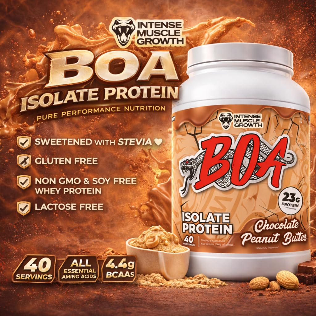 BOA Isolate Strawberry jar highlights vitamin B6 and zinc in a balanced formula.
