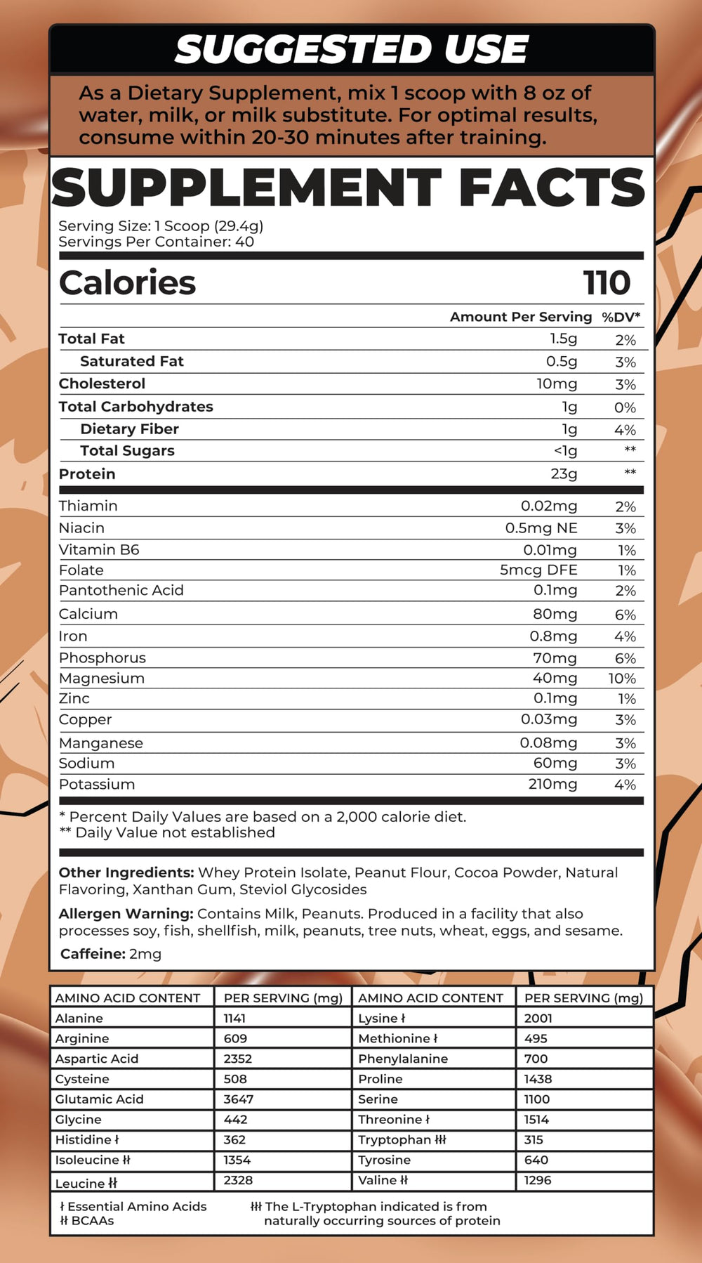 BOA Isolate label emphasizes low-sodium formula for mindful fueling.