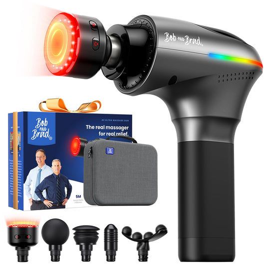 BOB AND BRAD A2 Ultra massage gun with red light head for targeted muscle relief
