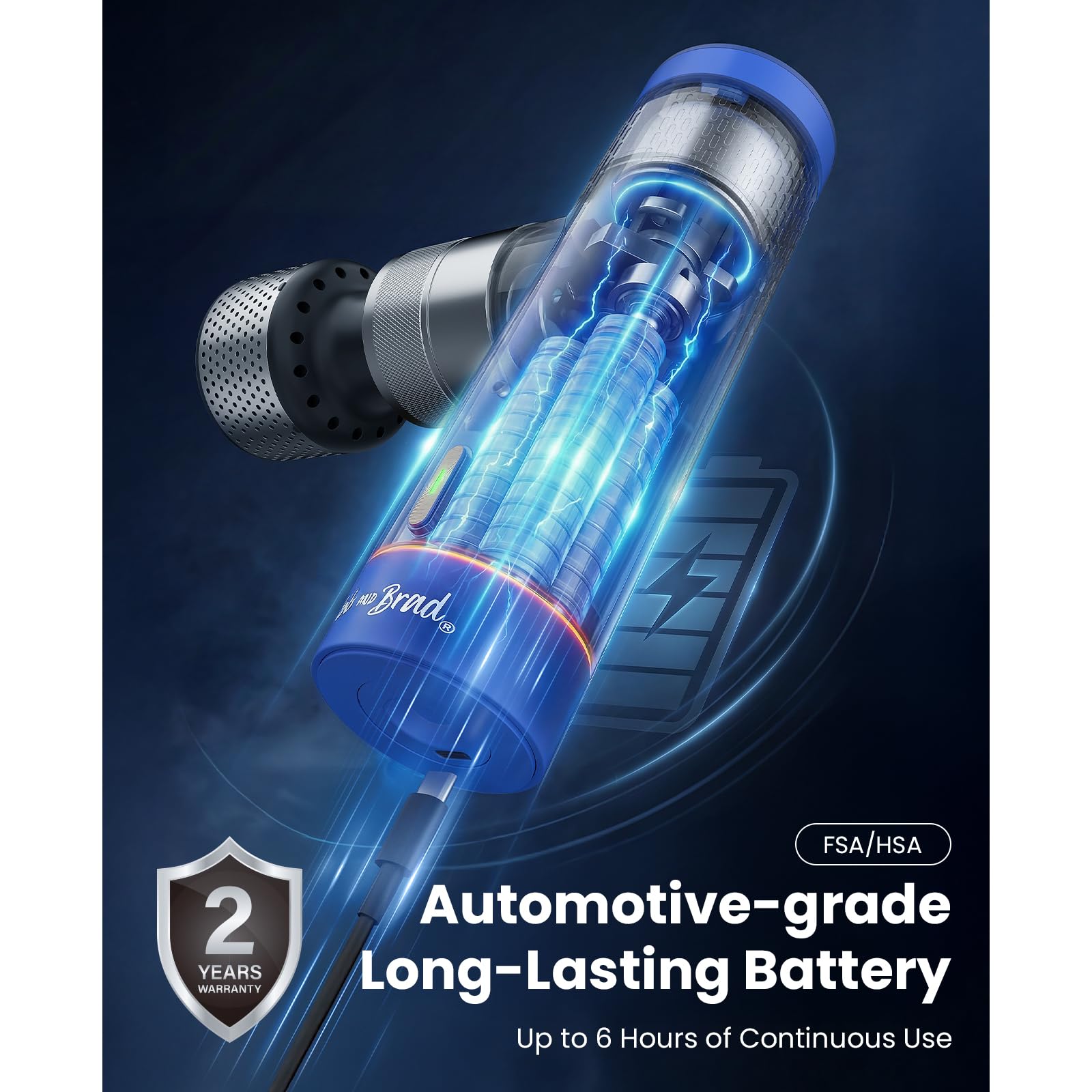 BOB AND BRAD A7 Pro ergonomic grip improves control during deep tissue work