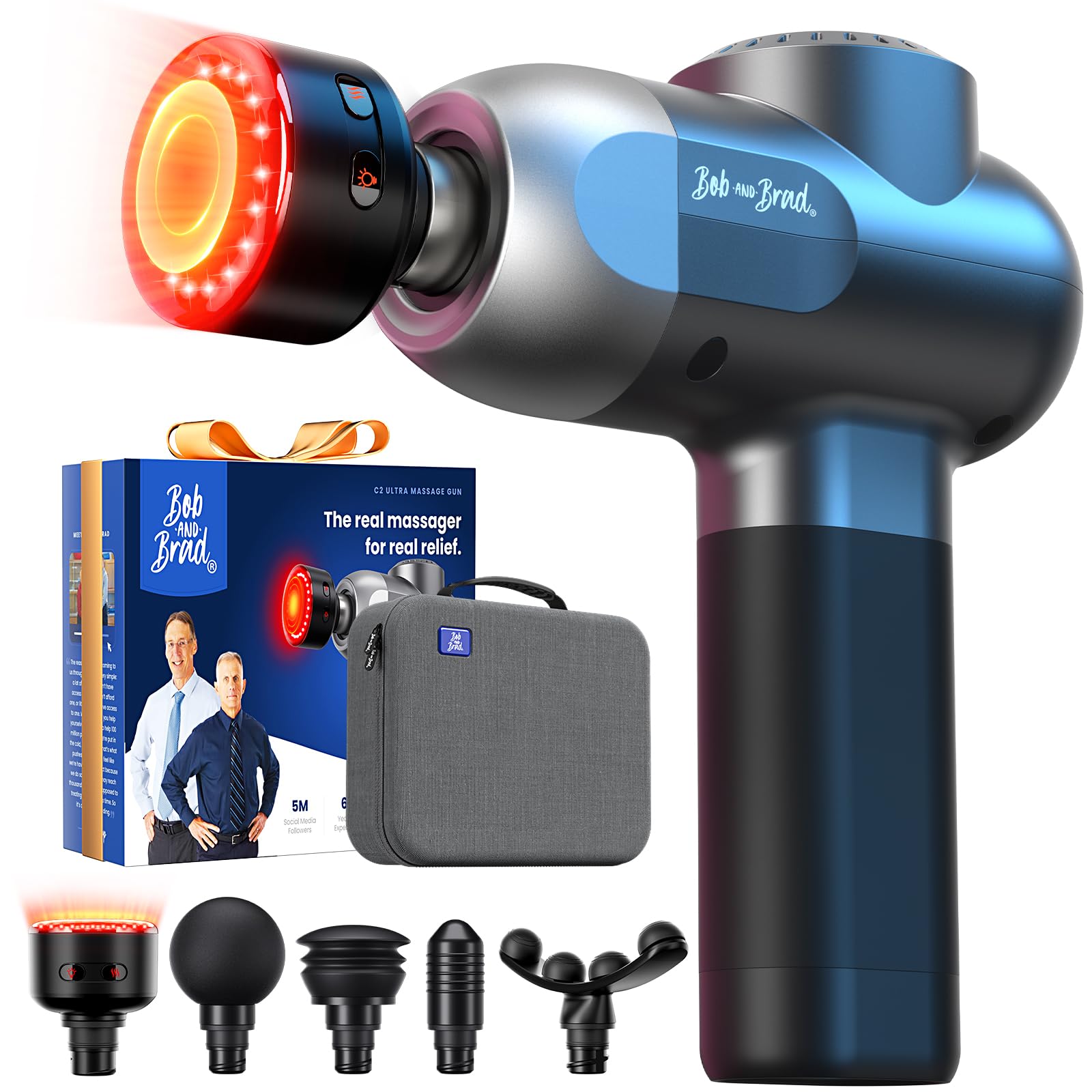 Bob and Brad C2 Ultra heat head delivering deep tissue warmth and improved circulation