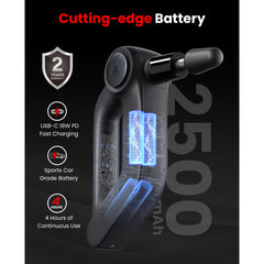 Bob and Brad D5 Ultra powered by 2500mAh battery for long sessions.