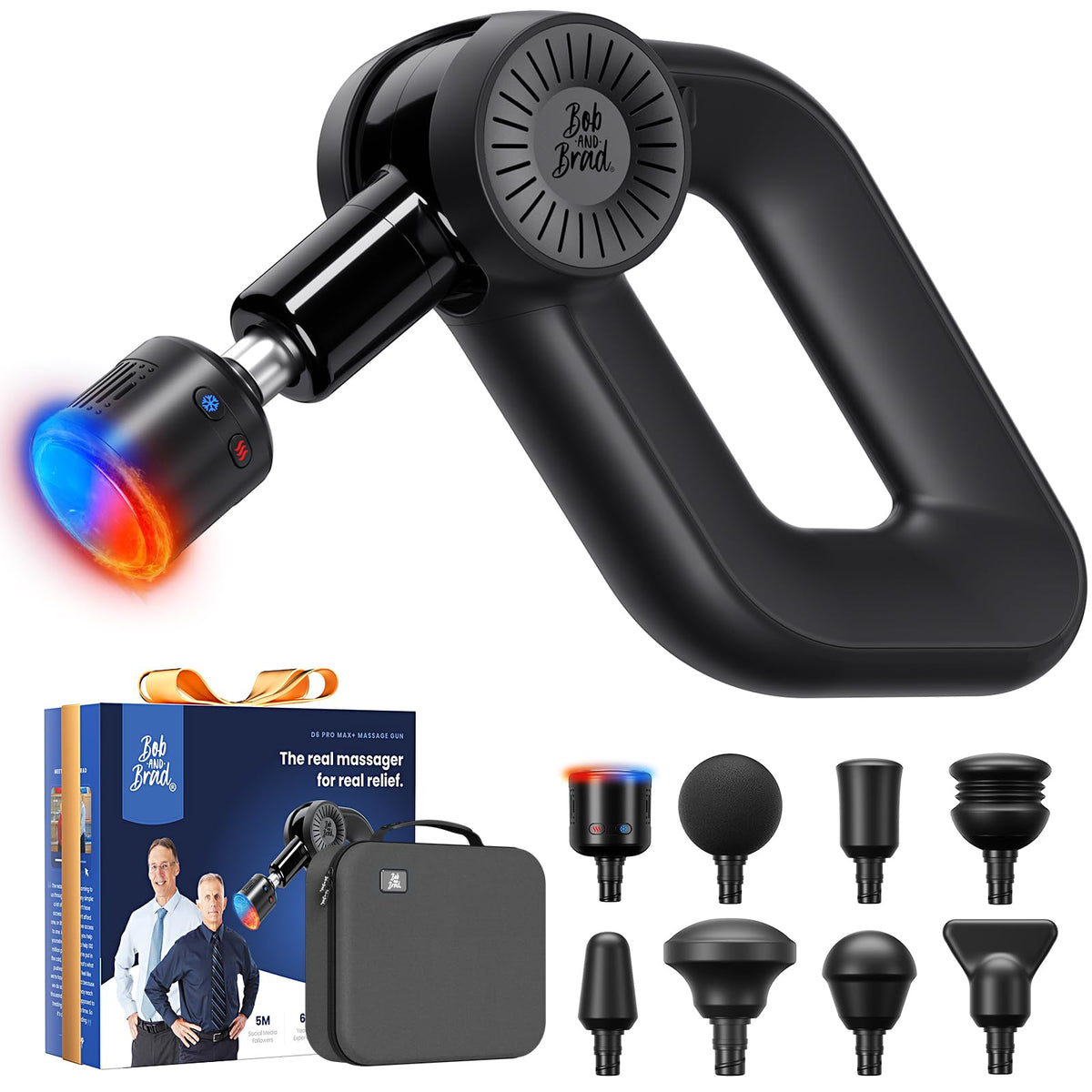 Bob and Brad D6 Pro Max+ heat mode targets tense muscles for post-workout relief