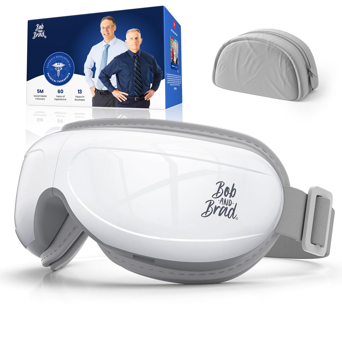 Bob and Brad EyeOasis 2 heated eye massage eases eye strain.