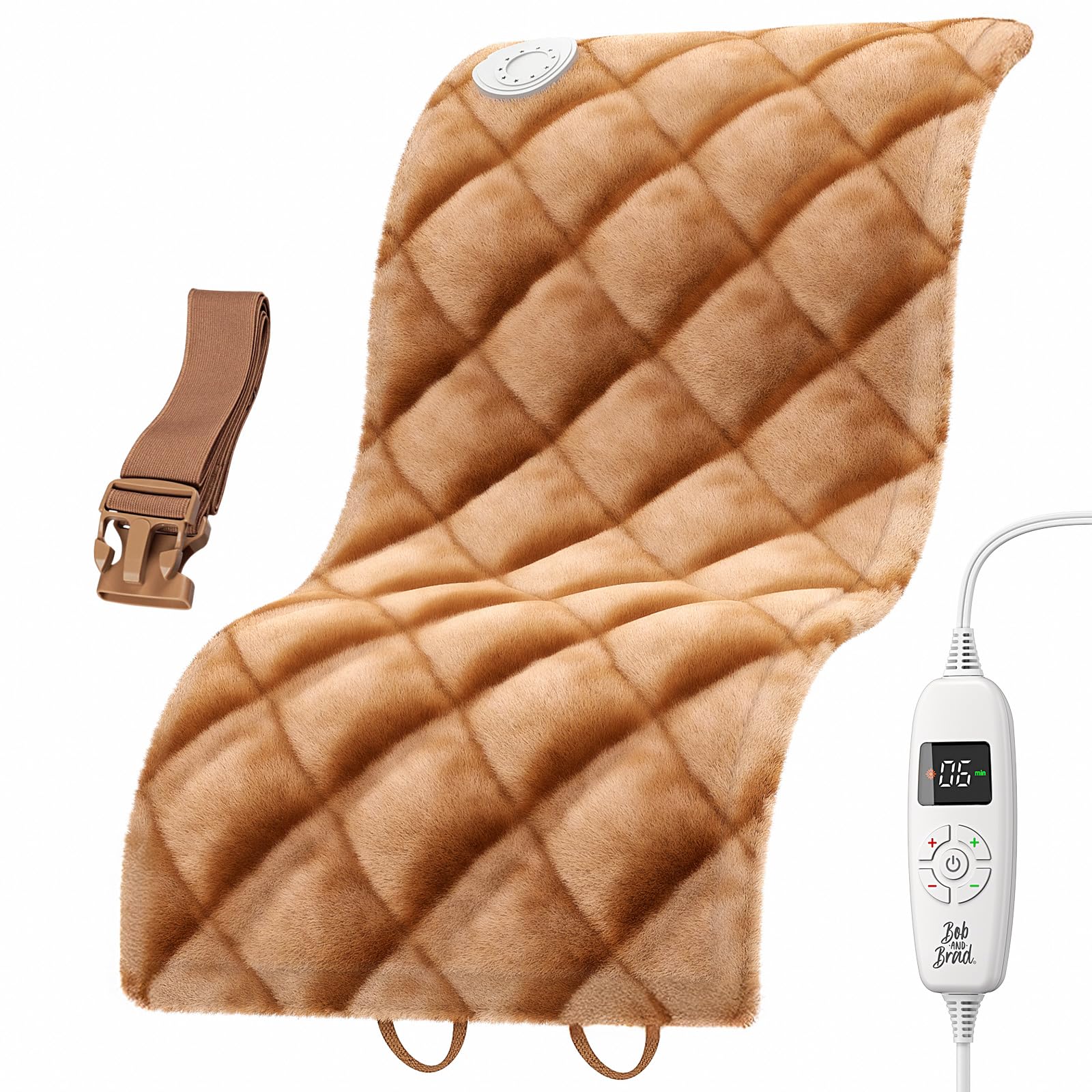 Bob and Brad weighted heating pad provides full coverage warmth with ceramic beads