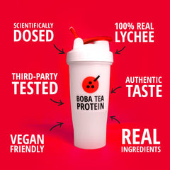 Boba Tea Protein Lychee natural caffeine source for smoother energy.