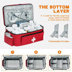 Boczif bag main compartment with six mesh pockets helps organized medical items