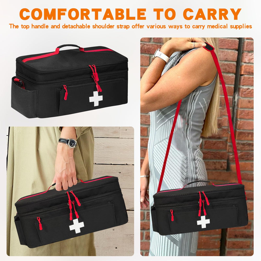 Boczif First Aid Kit durable polyester material withstands daily wear and weather.