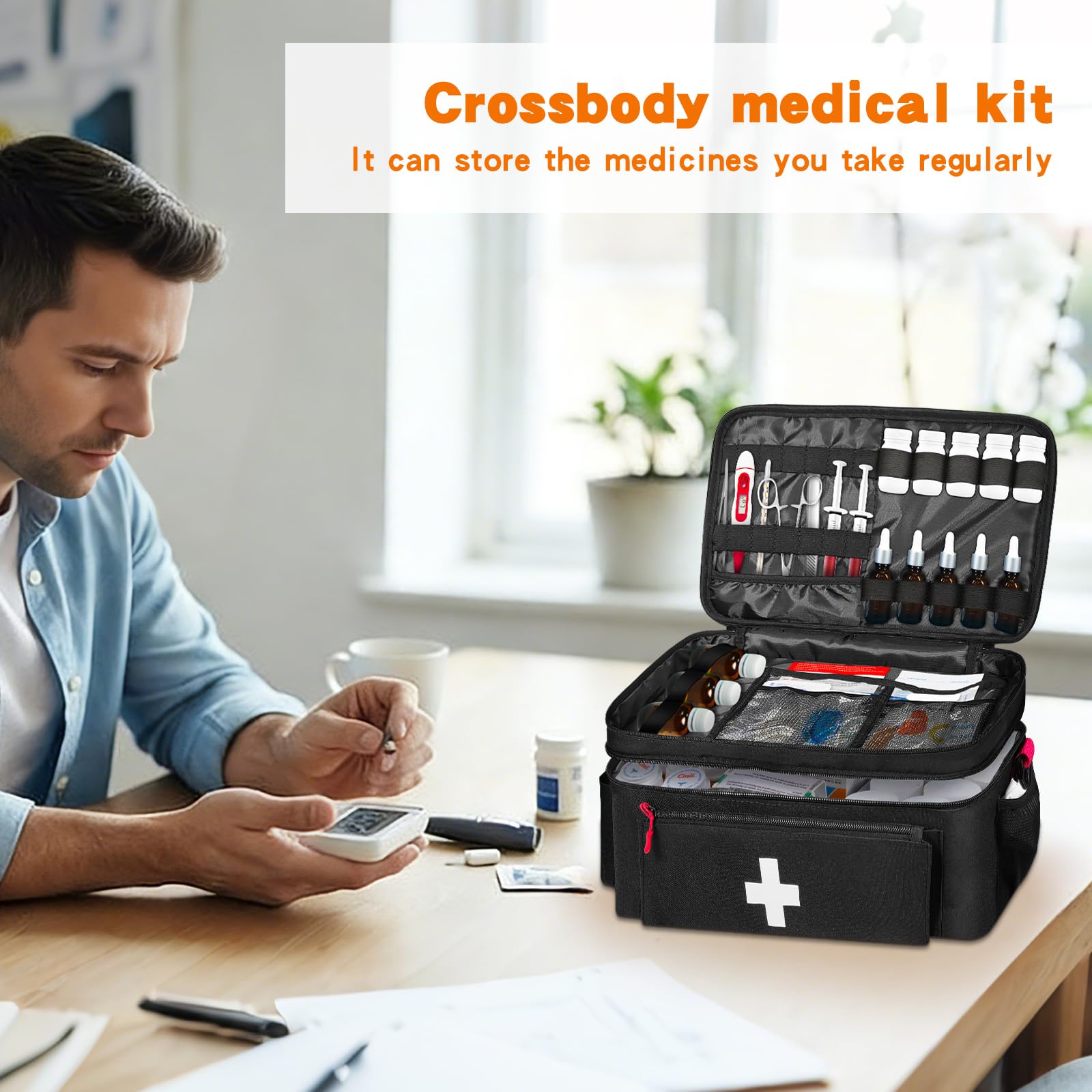 Boczif First Aid Kit multi-pocket design improves overall organization on the go.