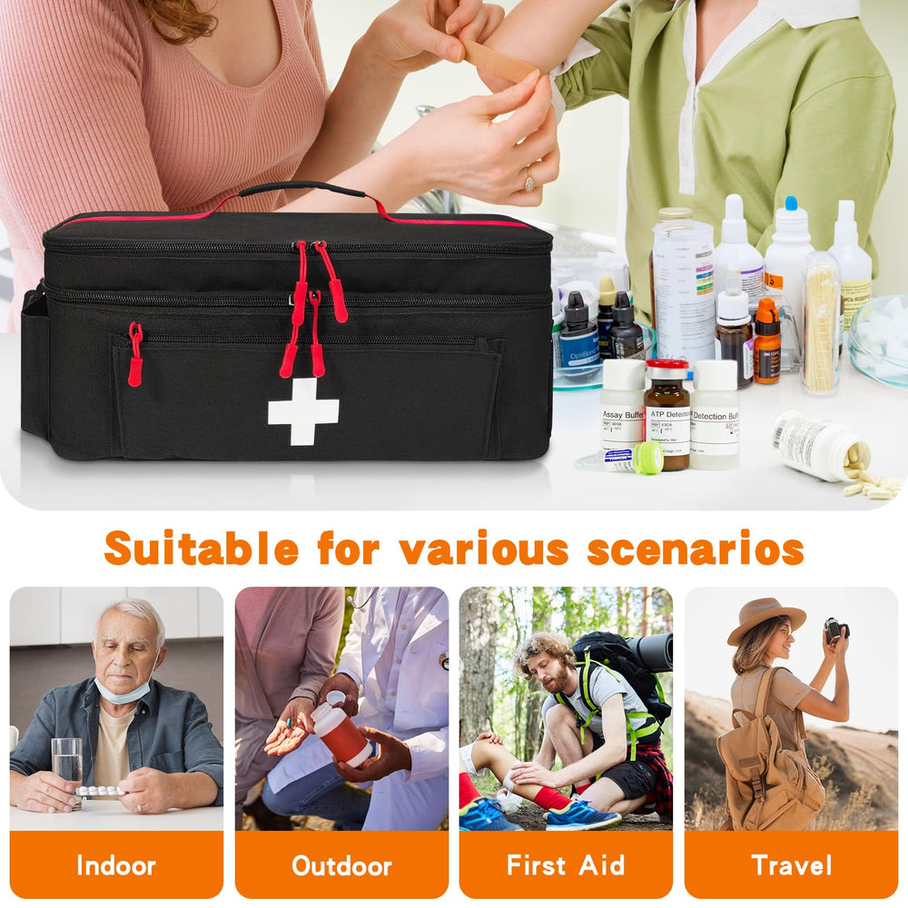 Boczif First Aid Kit adjustable shoulder strap enables comfortable transport.
