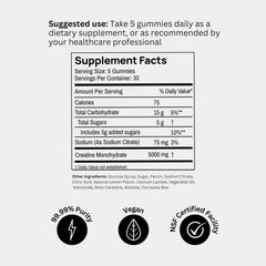 Bod Creatine Gummies 5 g per serving reminder for daily dosing.