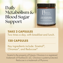 BODi Belle Vitale label displays caffeine-free, science-backed ingredients.