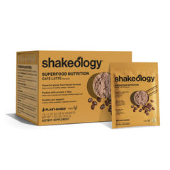 BODi Shakeology Cafe Latte on-the-go sachets for convenient, balanced nutrition.