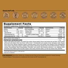 BODi Shakeology Cafe Latte vegan protein bottle with 16g protein per serving.