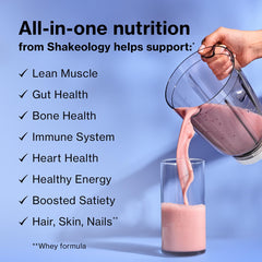 BODi Shakeology Vanilla ingredients blend includes whey, pea, flax, quinoa