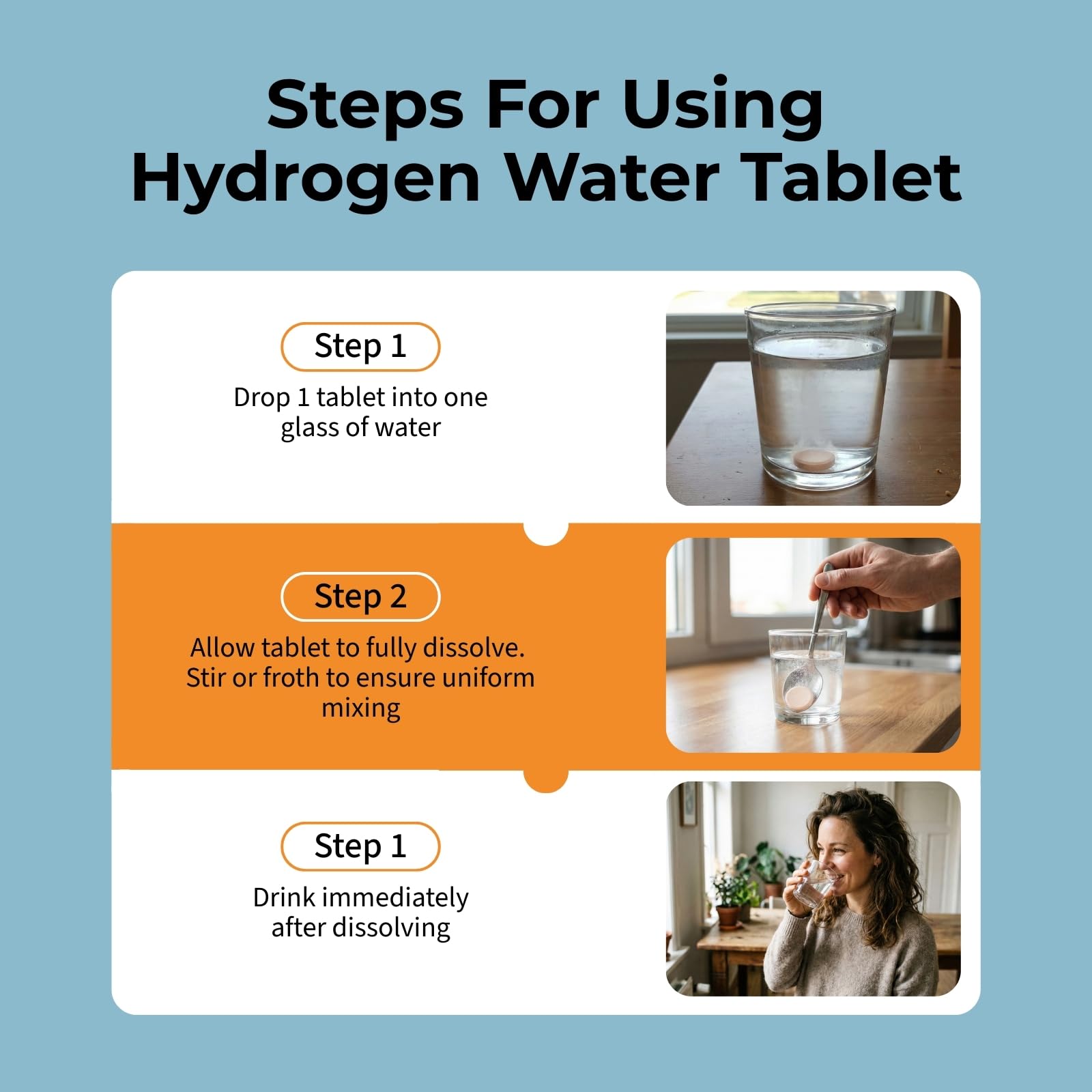Kitchen counter with BODY C.E.O. tablets ready for caffeine-free focus.