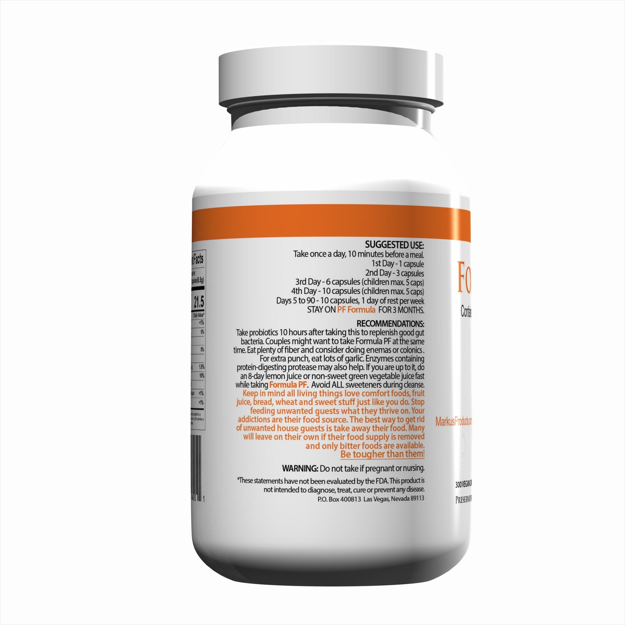 Body Force Formula PF herbal blend on display supports a consistent cleansing routine.