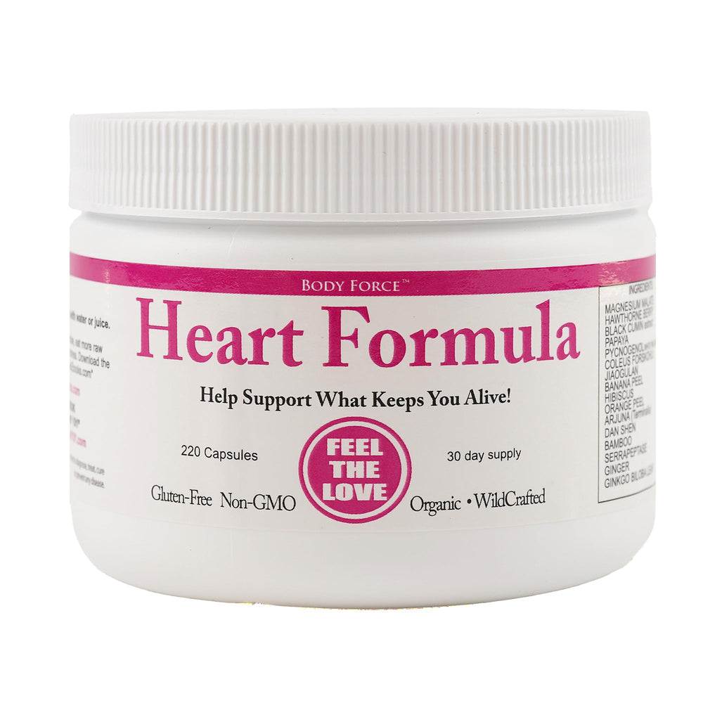 Body Force Heart Formula capsules close-up for daily wellness support