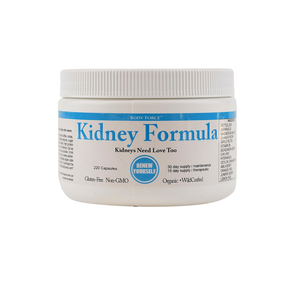 Body Force Kidney Formula nettle leaf bottle, supporting kidney balance and daily wellness.