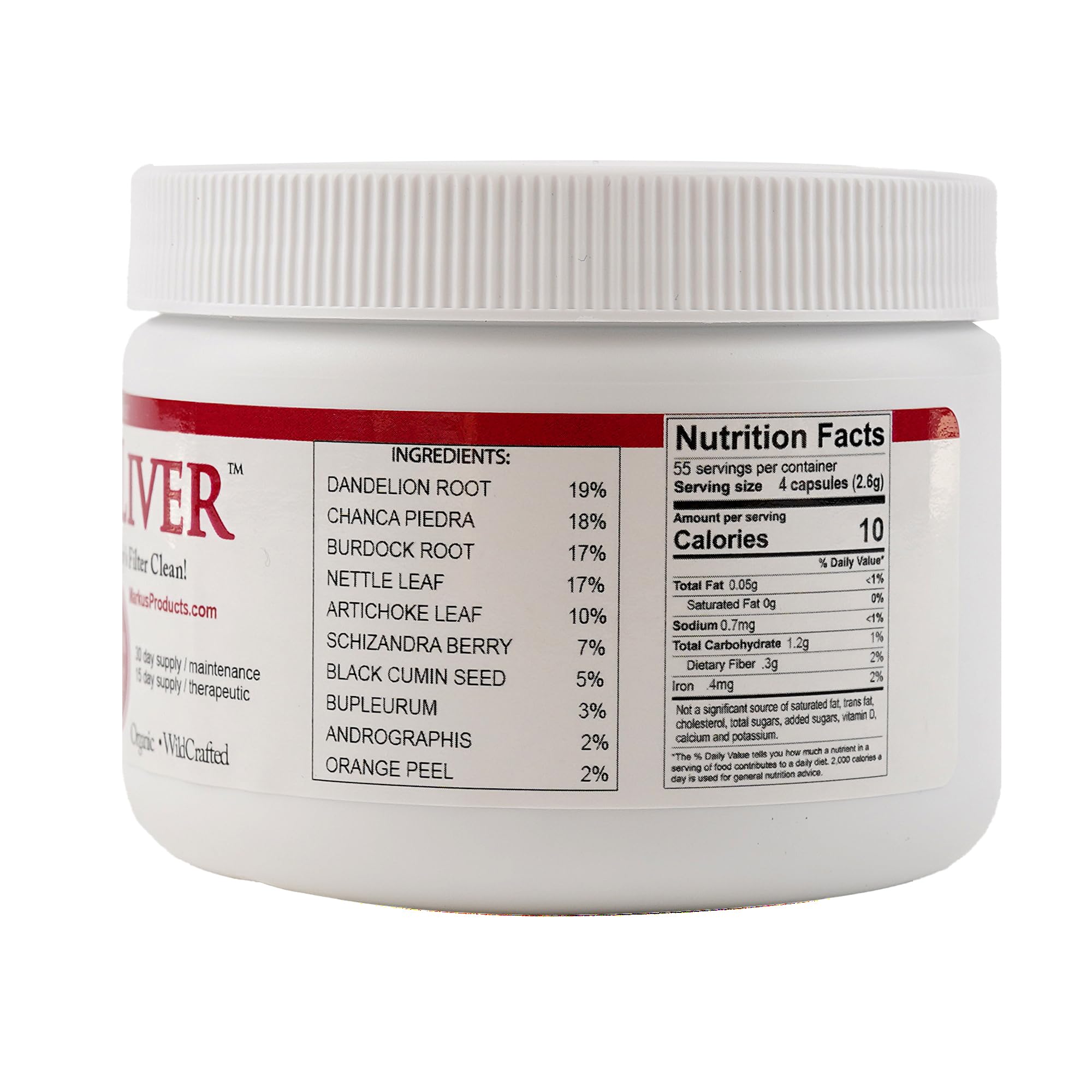 Body Force Liver Formula label closeup shows quality ingredients.