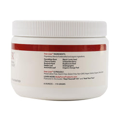 Body Force Liver Formula Powder packaging highlights convenient daily use.