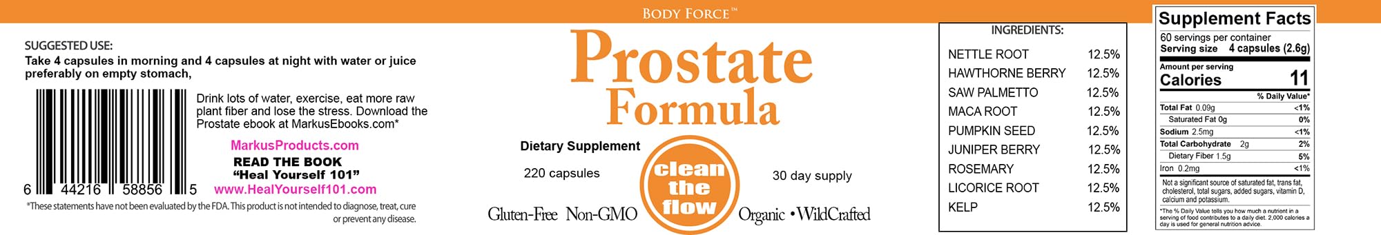 Body Force Prostate Formula capsules dispensing scene for easy daily routine.