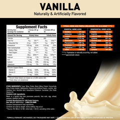 Body Fortress protein powder scoop showing instantized formula for easy mixing