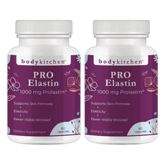 Body Kitchen Pro-Elastin bottle pour shows easy daily dosing for skin support