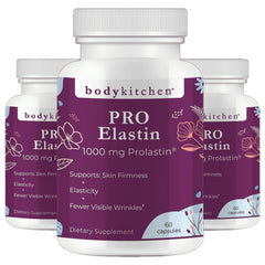Body Kitchen Pro-Elastin bottle for daily skin elasticity support