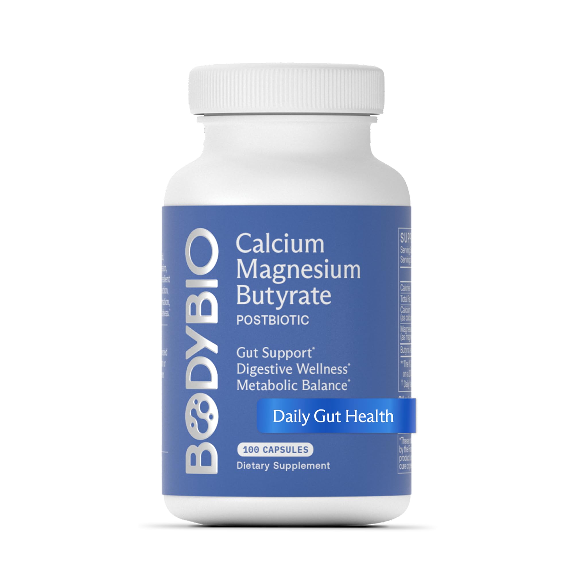 BodyBio Butyrate bottle promoting gut health support and digestion