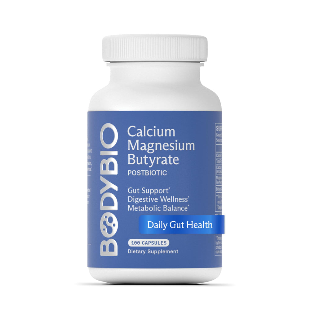 BodyBio Butyrate bottle promoting gut health support and digestion