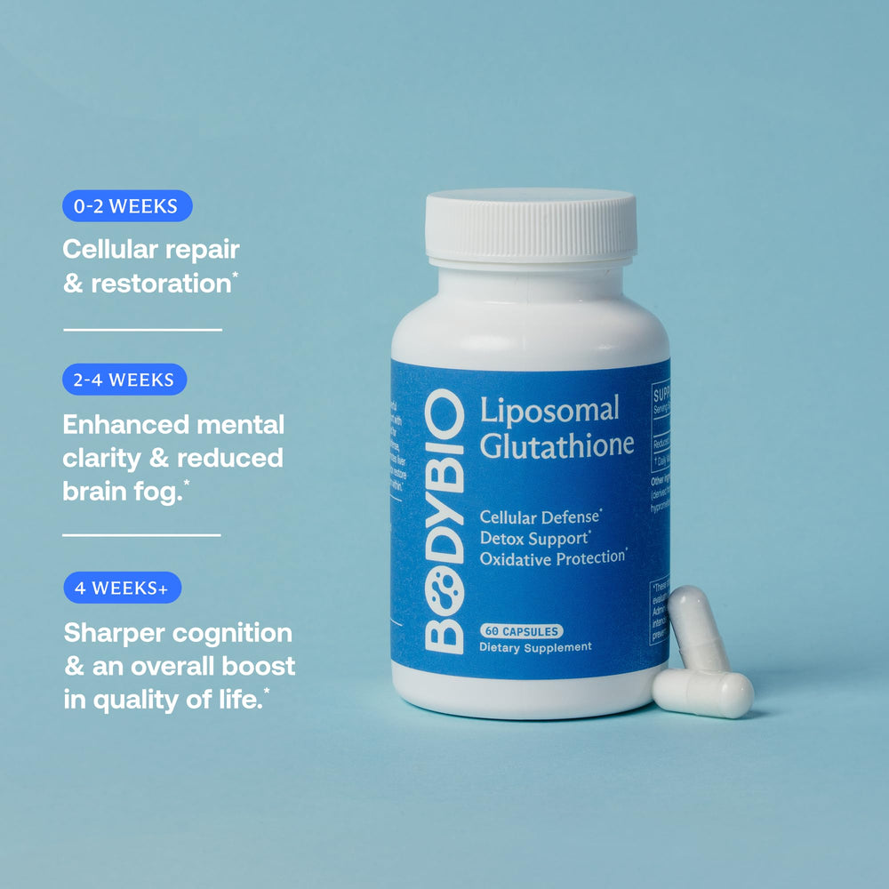 BodyBio Liposomal Glutathione may support immune resilience and antioxidant activity.