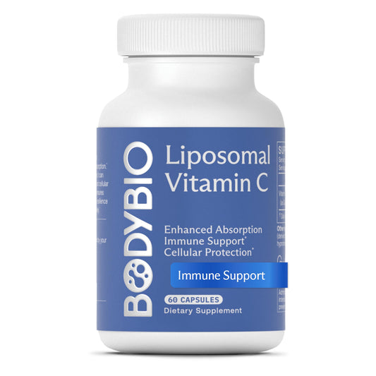 BodyBio Liposomal Vitamin C bottle front showing immune support potential