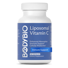 BodyBio Liposomal Vitamin C bottle front showing immune support potential
