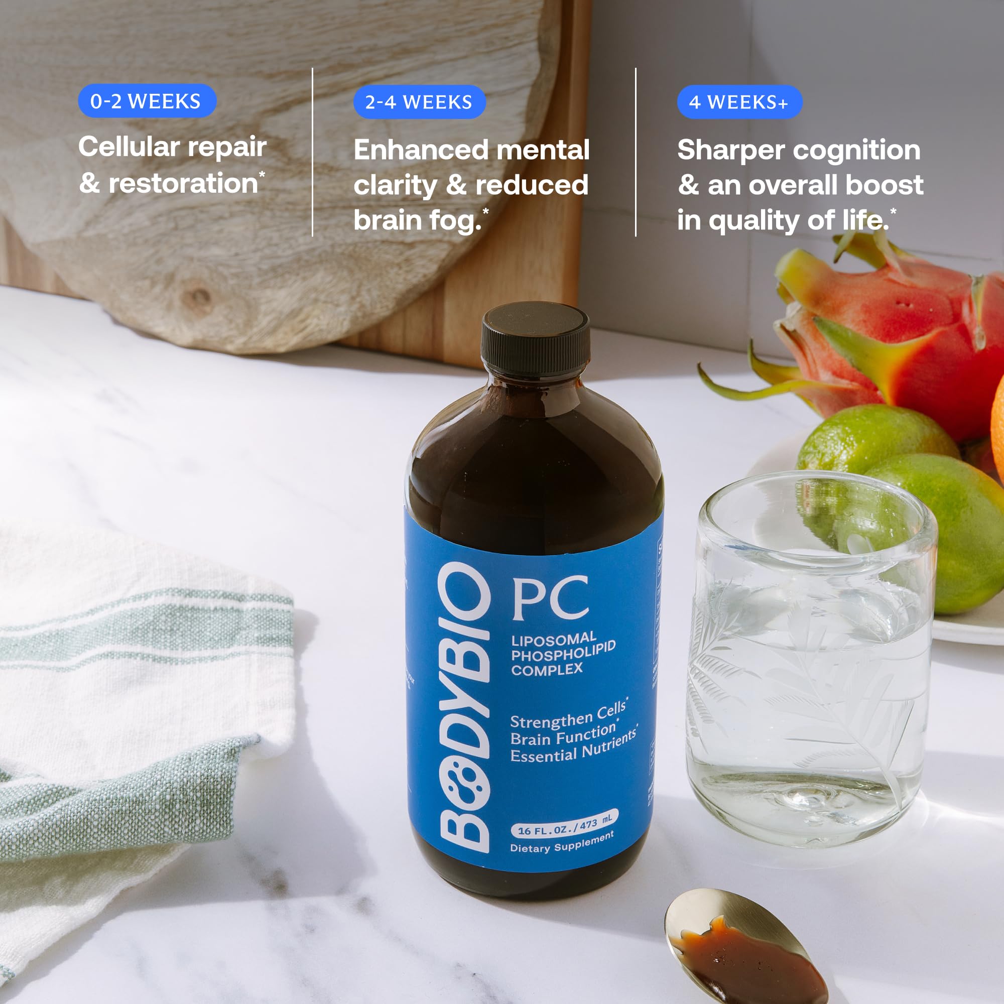 BodyBio PC third-party testing label signals quality assurance.