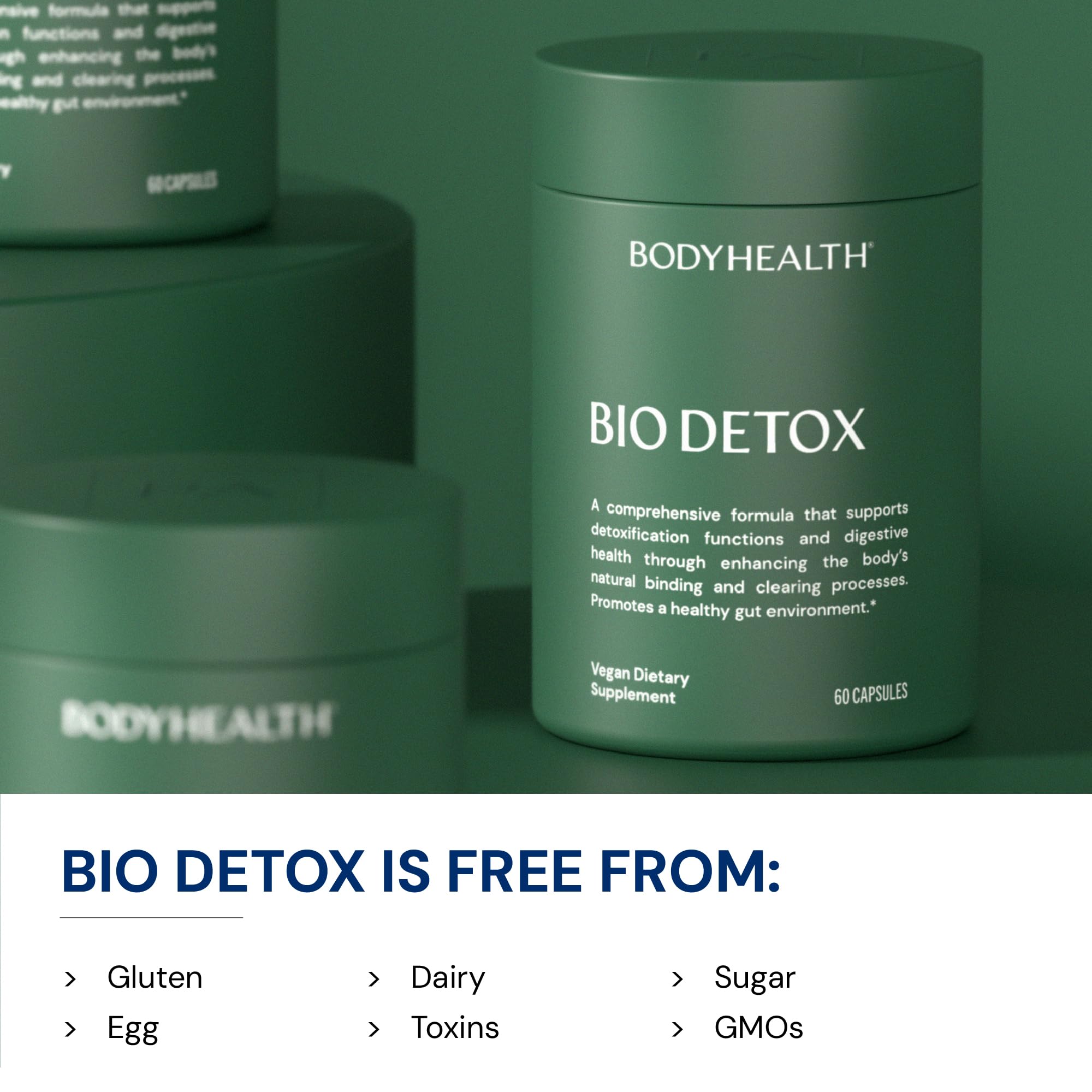 BodyHealth Bio Detox packaging label showing full ingredient list.