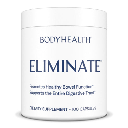 BodyHealth Intestinal Cleanse bottle showcasing herbal formula for gentle detox and daily wellness.