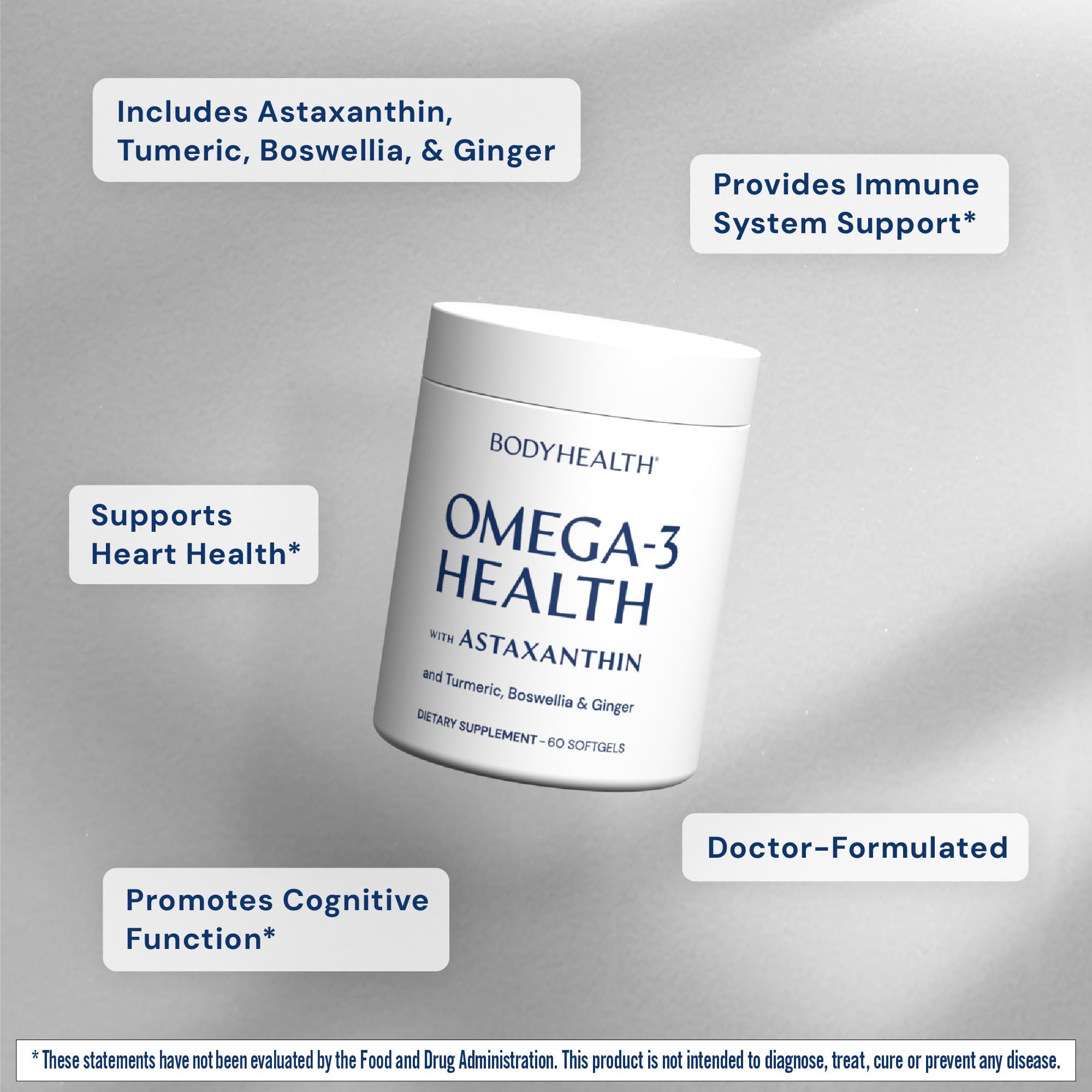 BodyHealth Omega 3 capsules with time-release coating helping reduce fishy burps