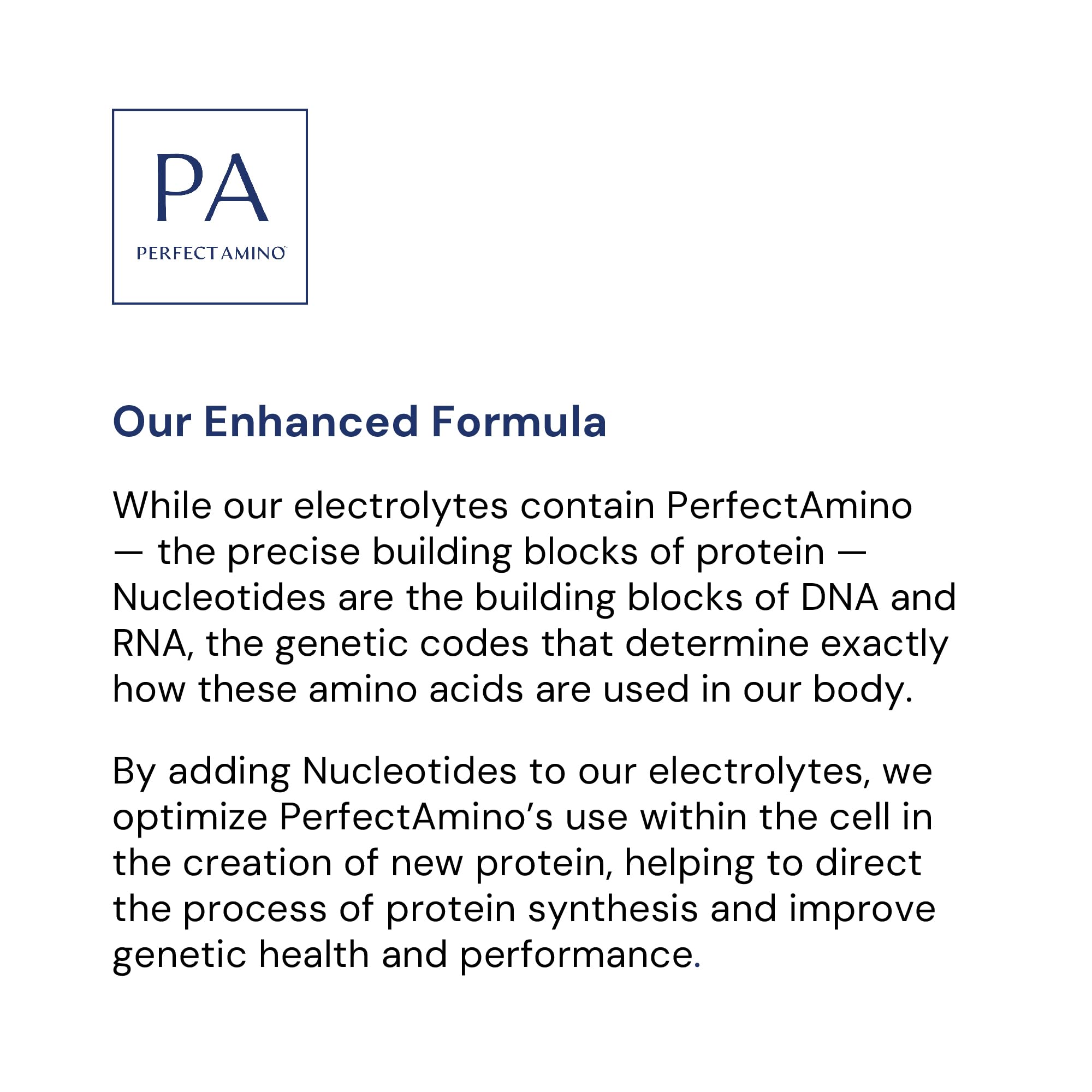 BodyHealth PerfectAmino Electrolytes used after workouts for electrolyte balance and energy support.