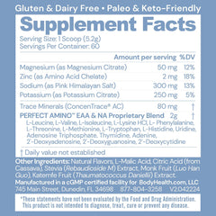 Scoop of BodyHealth PerfectAmino Electrolytes dissolving in water