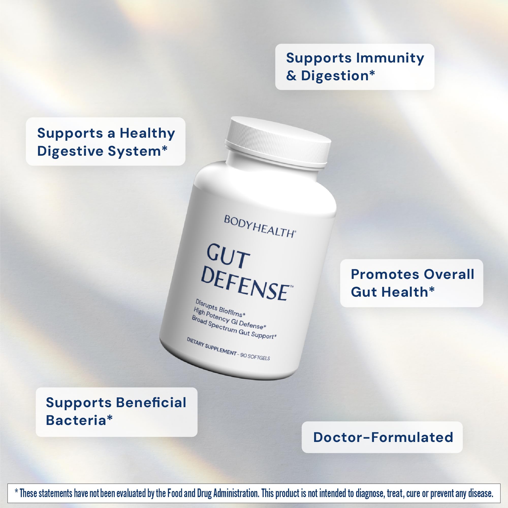 BodyHealth PerfectAmino ingredients panel close-up illustrating essential amino acids supporting intestinal health.