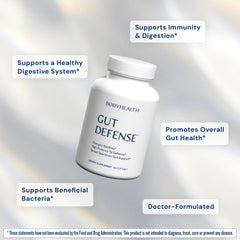 BodyHealth PerfectAmino ingredients panel close-up illustrating essential amino acids supporting intestinal health.