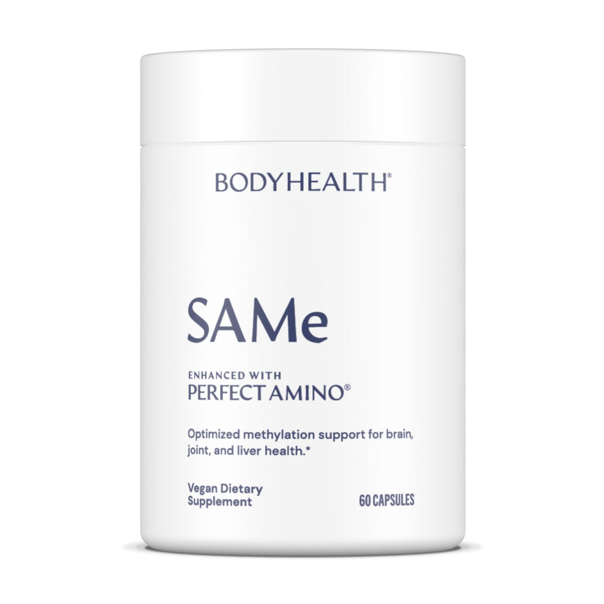 BodyHealth Same 400mg bottle pouring, supports mood balance during daily routines.