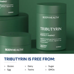 BodyHealth Tributyrin daily-use scene suggesting digestive comfort and balance.