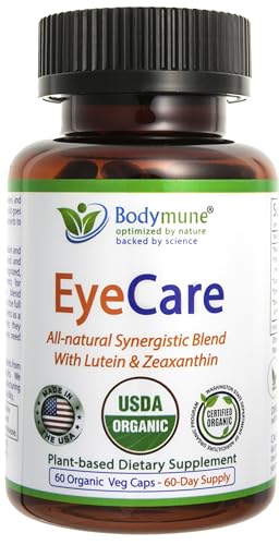 Bodymune EyeCare ingredient stack highlights lutein and zeaxanthin for macula support.