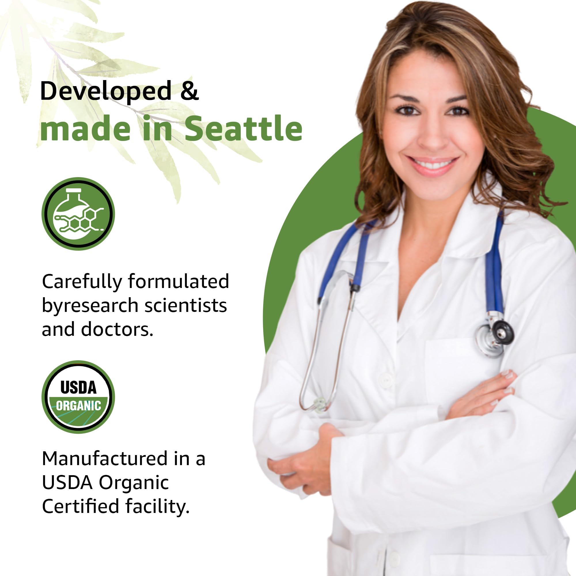 Bodymune Heart Health Blend label close-up conveys Seattle-made purity