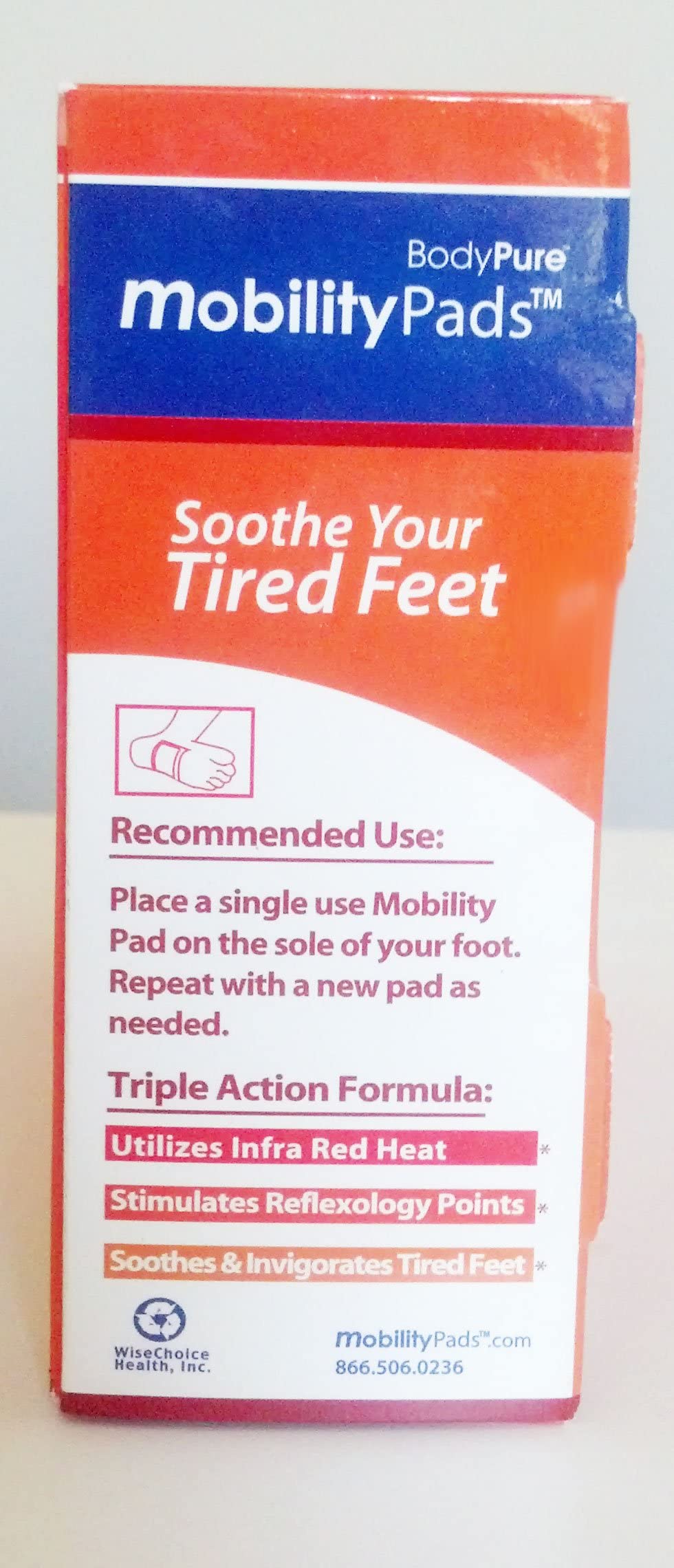 BodyPure Mobility Circulation Patches box and patch displayed to emphasize daily comfort.