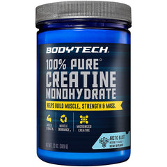 BodyTech Arctic Blast creatine bottle front, ready for workouts and flavorful hydration.