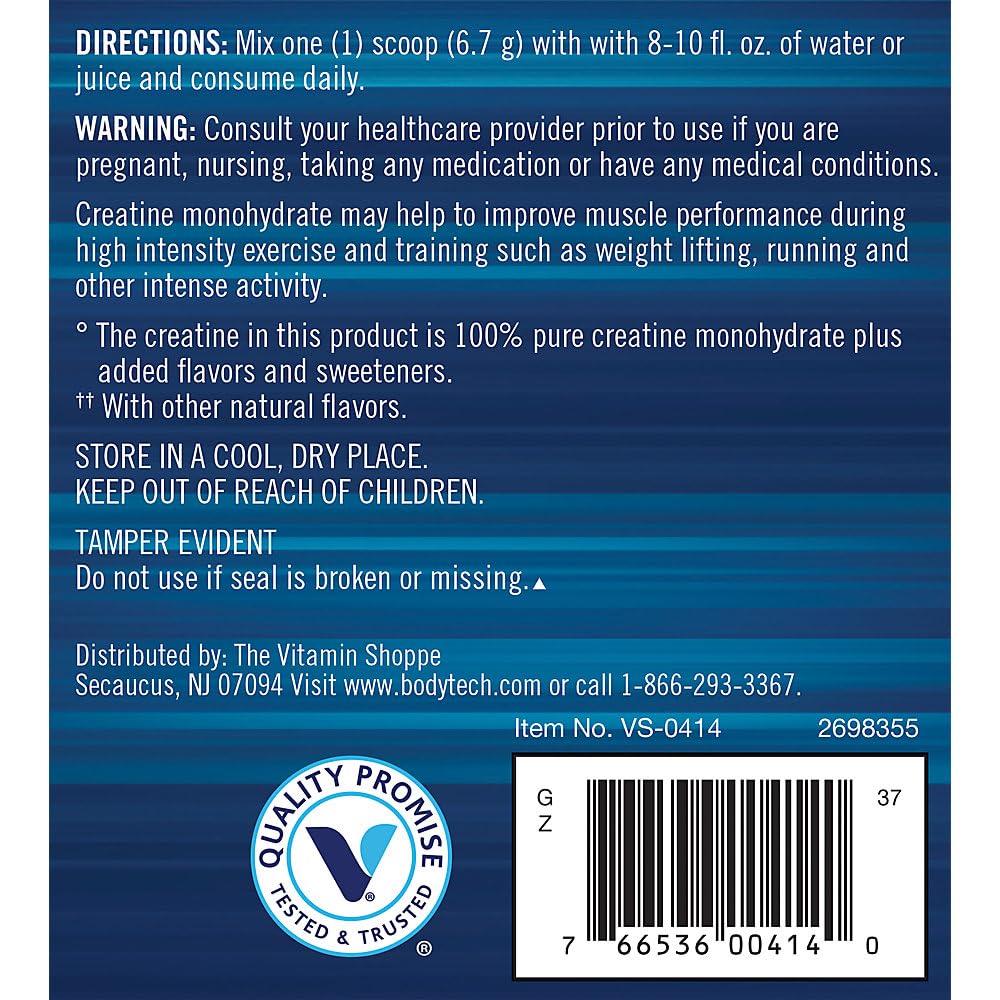 BodyTech Arctic Blast label close-up highlighting clean ingredients.