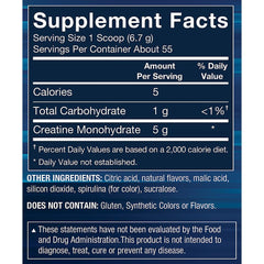 BodyTech creatine micronized powder serving scoop showing easy mixability.